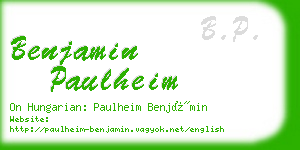 benjamin paulheim business card